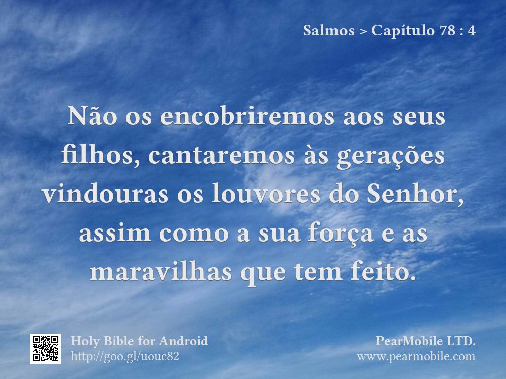 Salmos, Capítulo 78:4